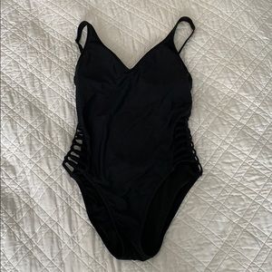 Mossimo black one piece swimsuit size S